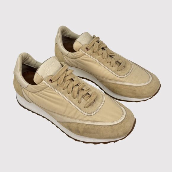 Good Man Brand Triumph Mens Shoes Brown Suede Trainer Sneakers Low Top US 10 - Picture 1 of 12